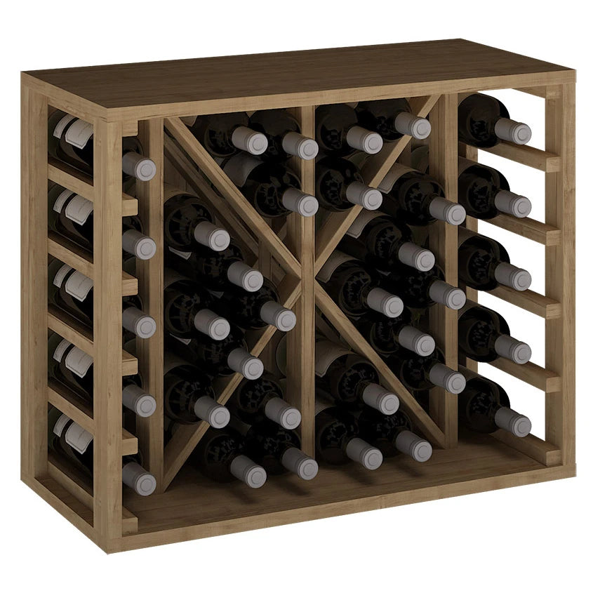 Botellero de madera de pino para 34 botellas, Godello EX2531