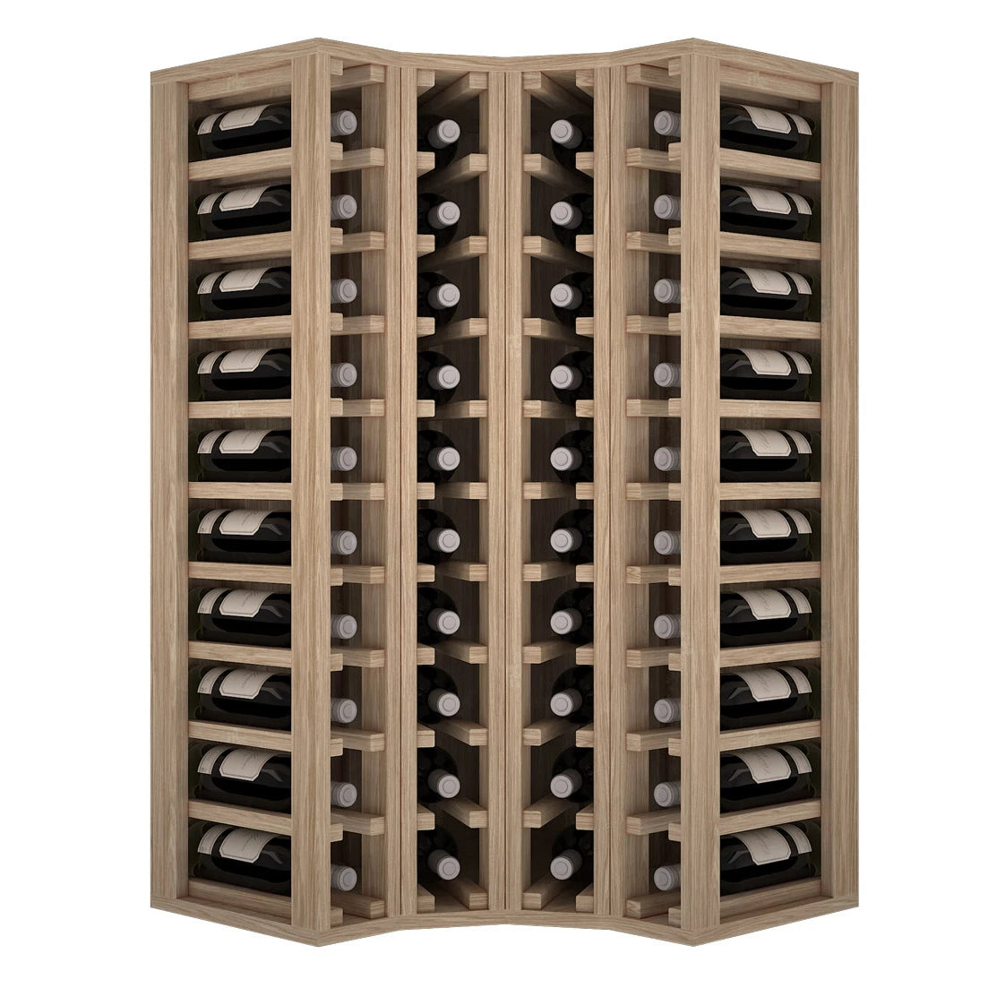 Oak corner wine rack for 40 bottles, Godello ER2030