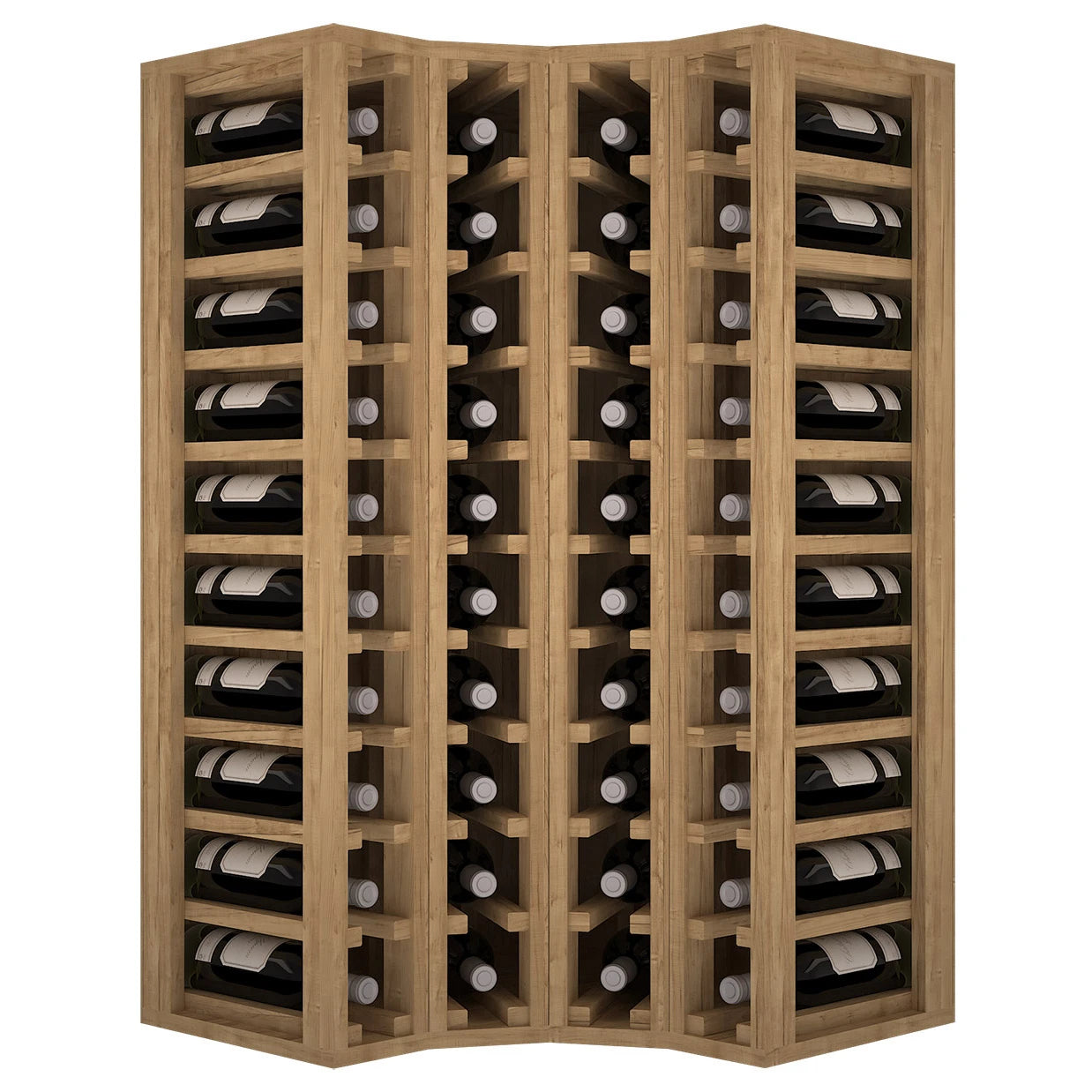 Botellero de madera de pino para rincón para 40 botellas, Godello EX2030