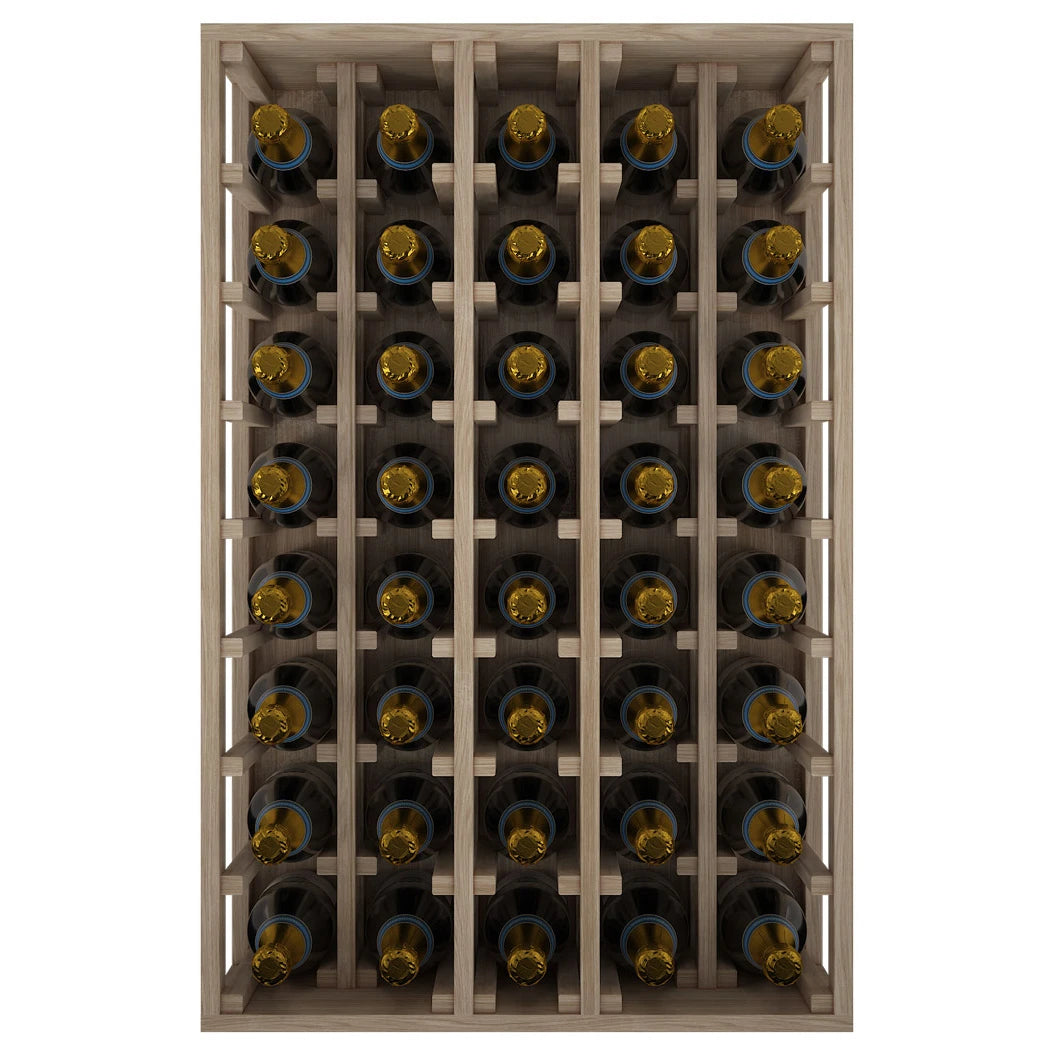 Oak wood wine rack for 40 Magnum champagne bottles, Godello ER2062