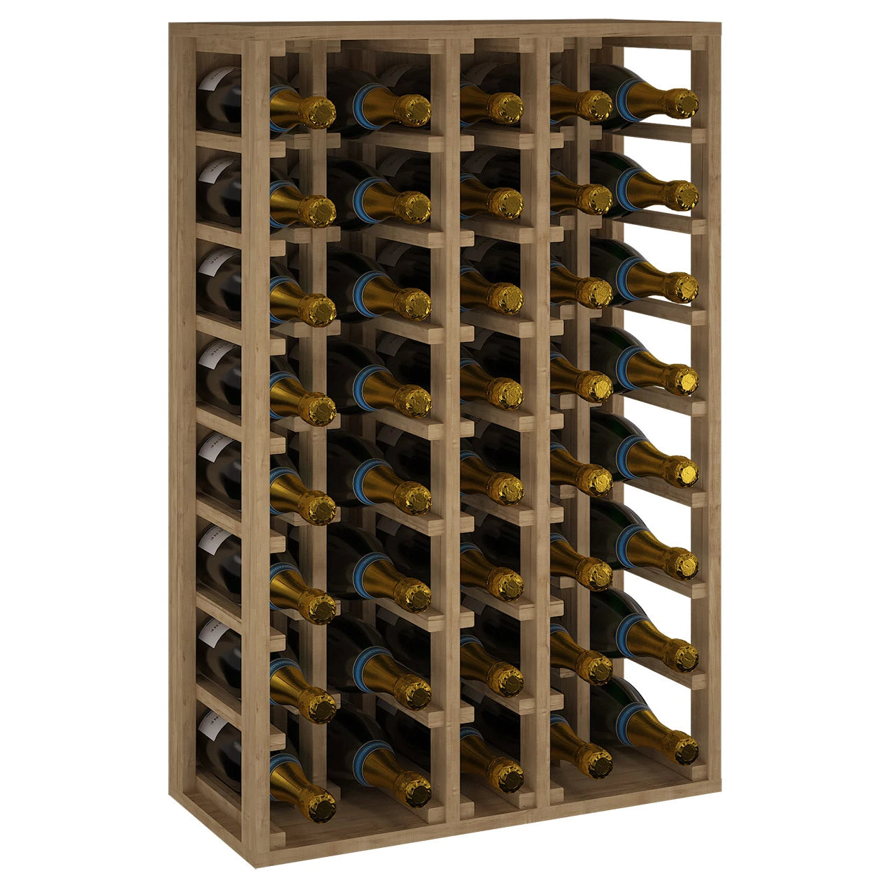 Botellero de madera de pino para 40 botellas champagne Mágnum, Godello EX2062