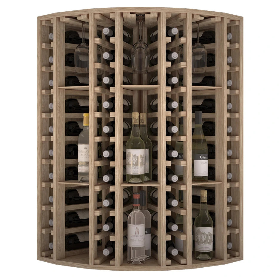 Pine wood corner wine rack for 40 bottles, Godello EW2035