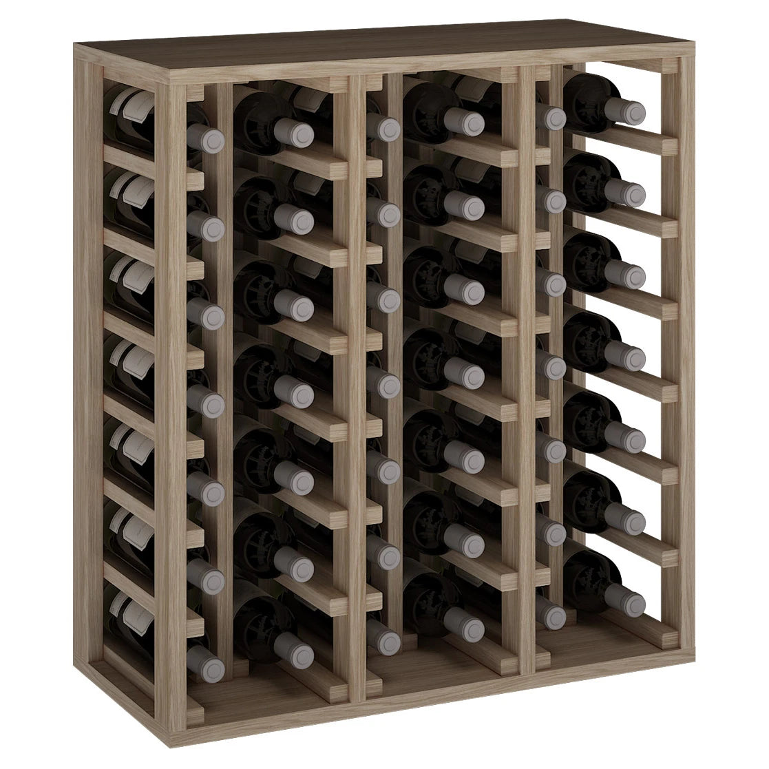 Oak wood wine rack for 42 bottles, Godello ER2061