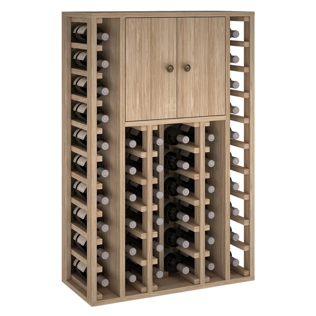 Oak wood wine rack for 46 bottles, Godello ER2515