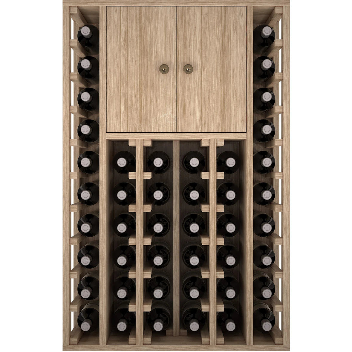 Oak wood wine rack for 46 bottles, Godello ER2515