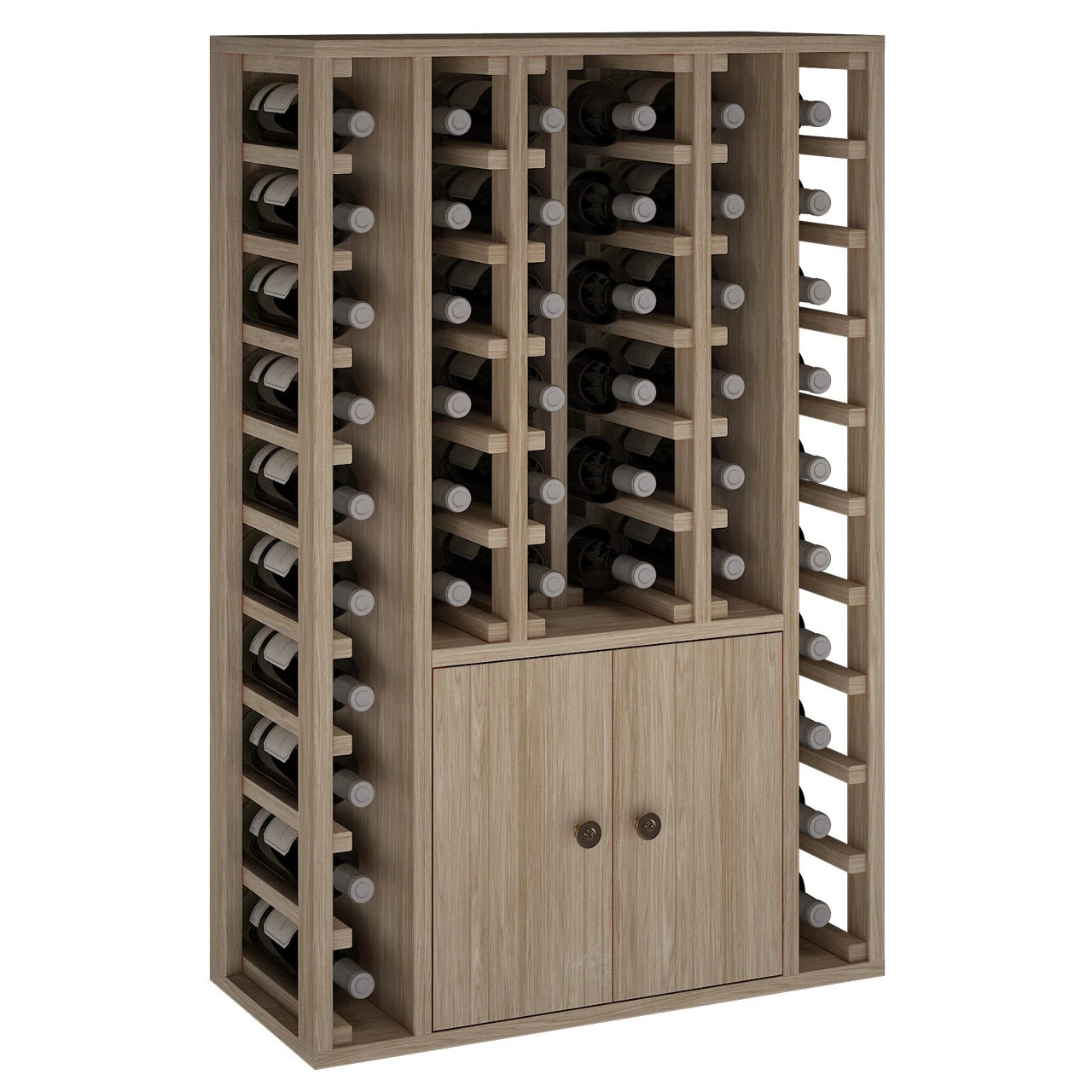 Oak wine rack for 46 bottles, Godello ER2516
