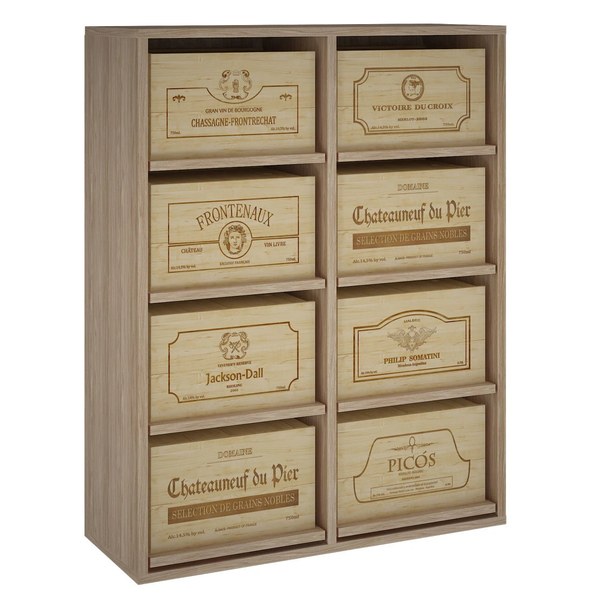 Oak wine rack for 48 bottles, Godello ER2541
