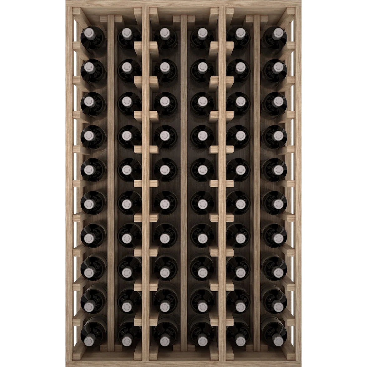 Oak wood wine rack for 60 bottles, Godello ER2060