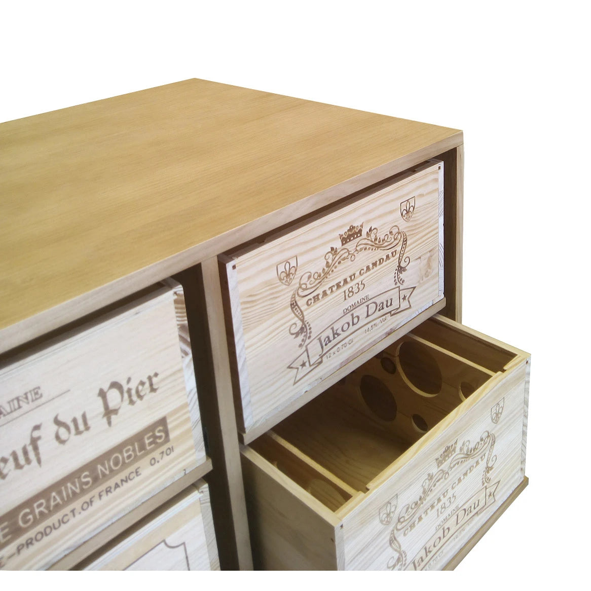 Oak wine rack for 96 bottles, Godello ER2545