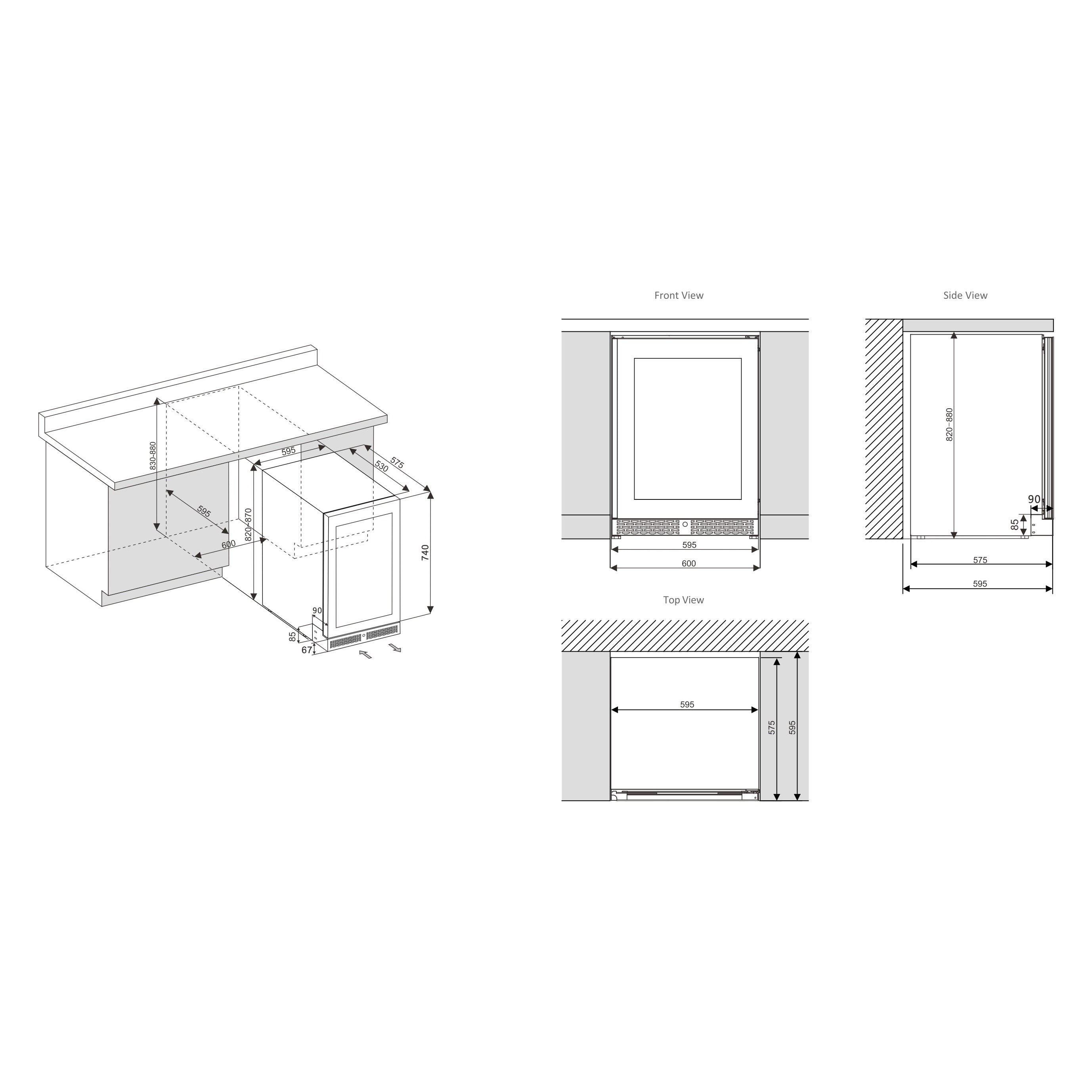 Wine & Beverage Cooler CELLA WBV46S Black