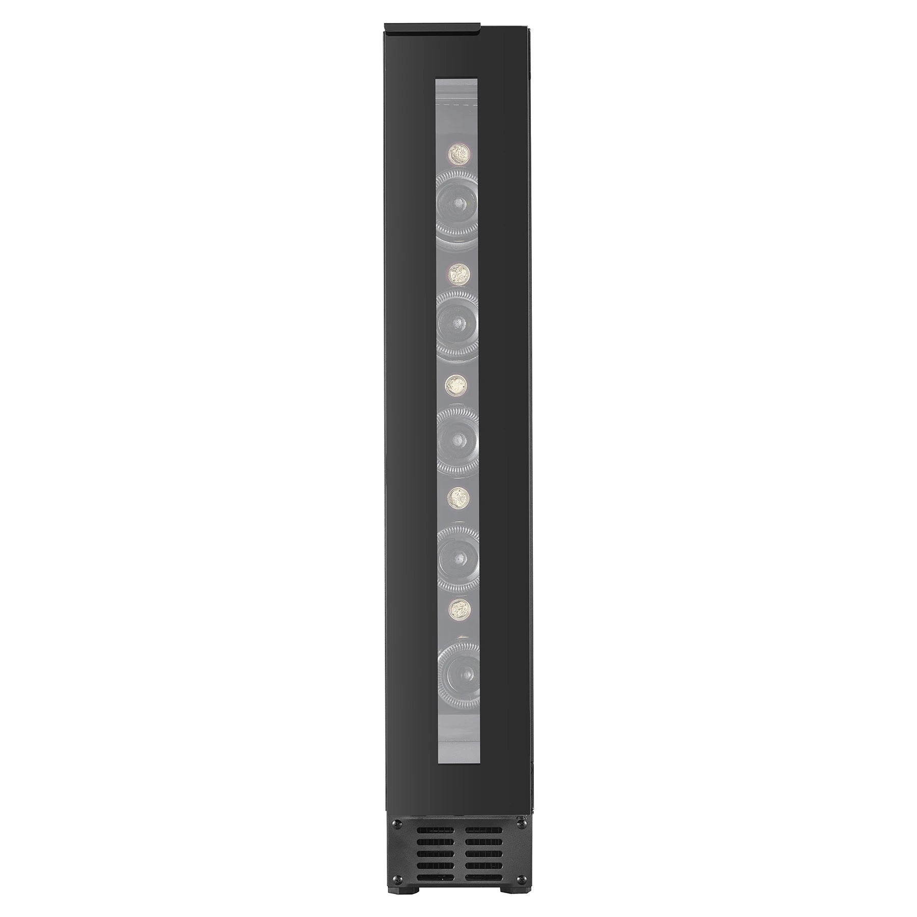 Vinoteca Nestor M Wine NWVS110FN1 de 10 botellas encastrable bajo encimera con puerta de cristal negro y tirador Darkinox