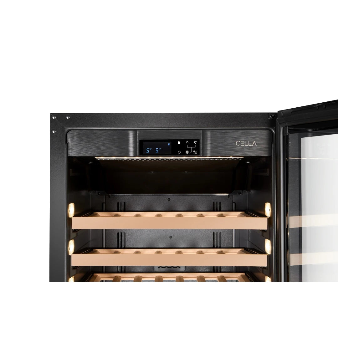 Vinoteca 101 botellas CELLA FWS93D Black doble zona