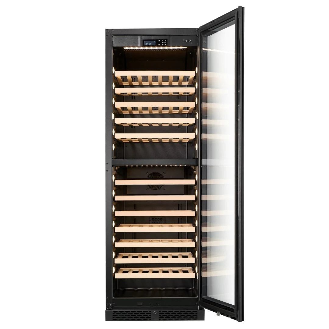 Vinoteca 101 botellas CELLA FWS93D Black doble zona