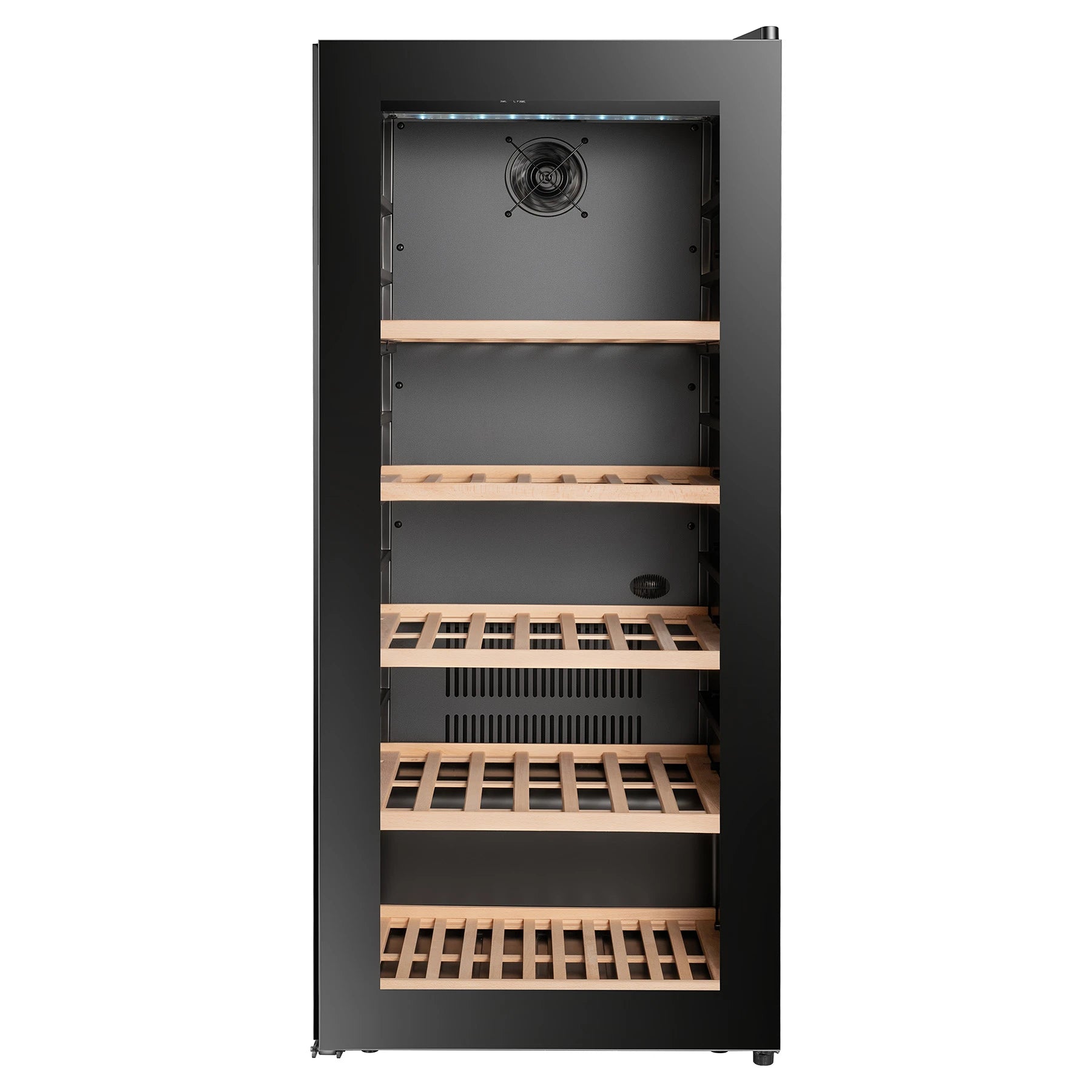 Vinoteca La Réserve RWC1102FN1 con acabado negro y puerta reversible de cristal