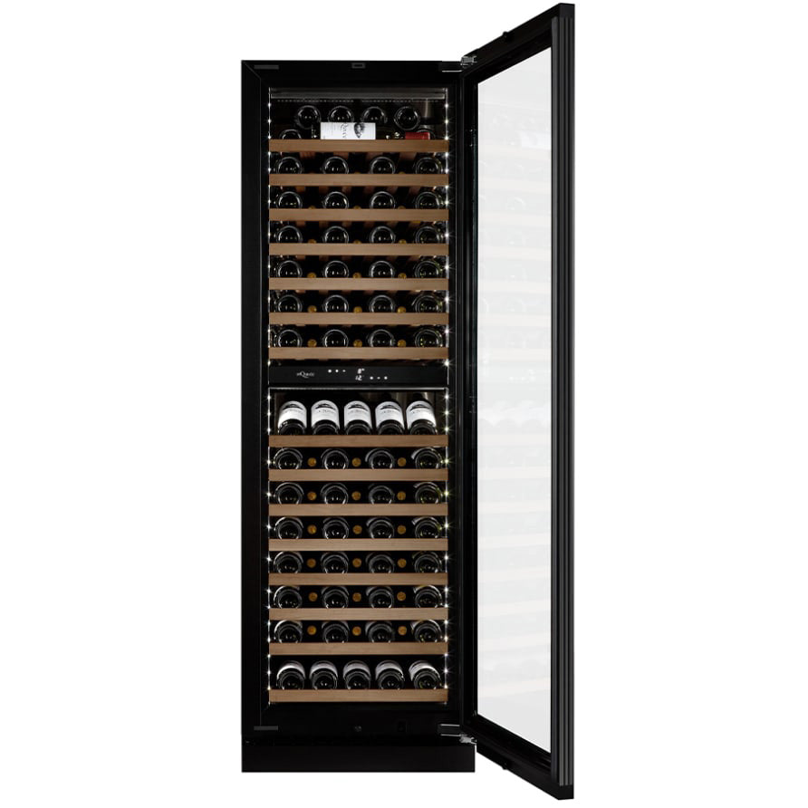 Vinoteca 109 botellas mQuvée WineCave Infinite 187D Push Pull frontal abierta