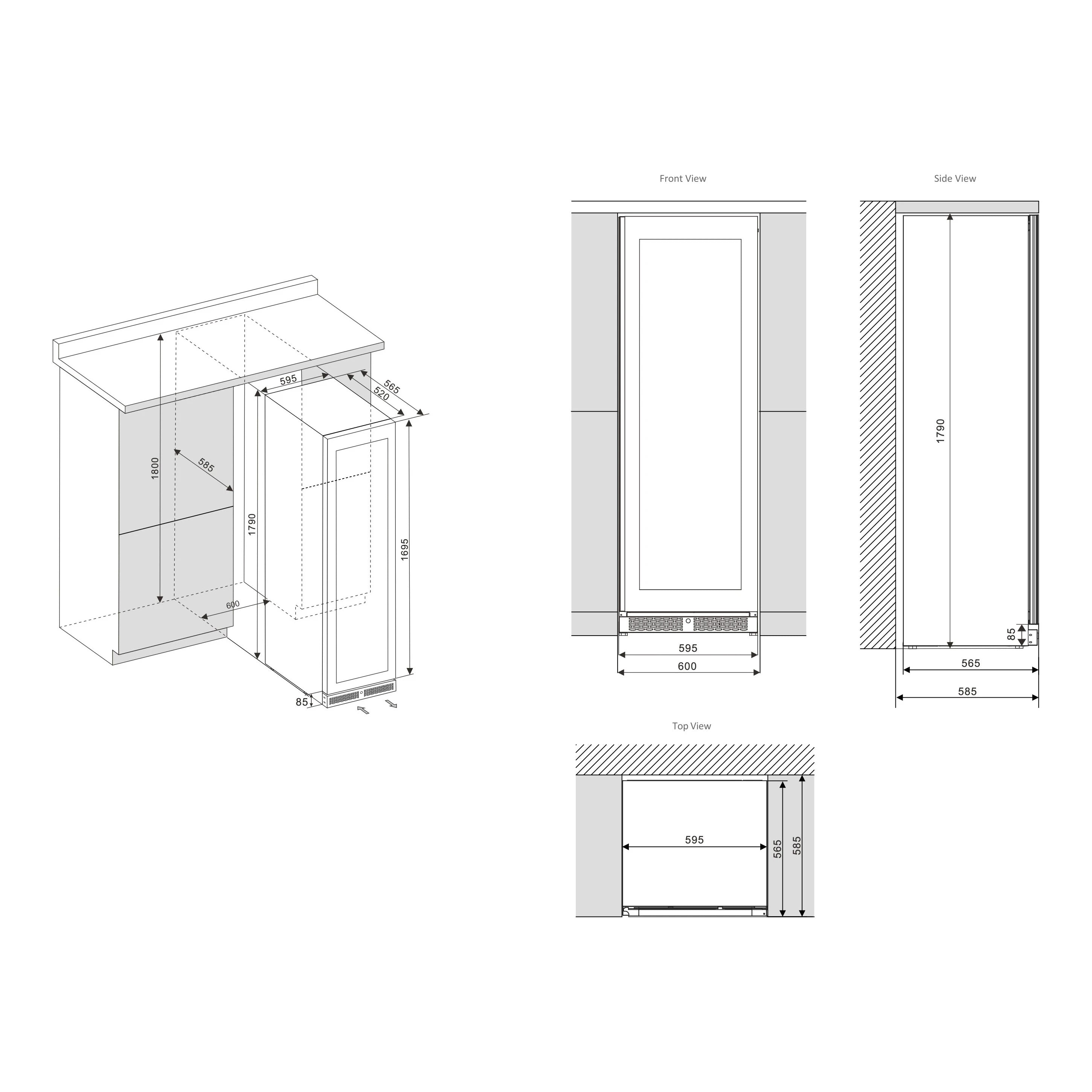 Vinoteca & Refrigerador de bebidas CELLA WBV122S Black