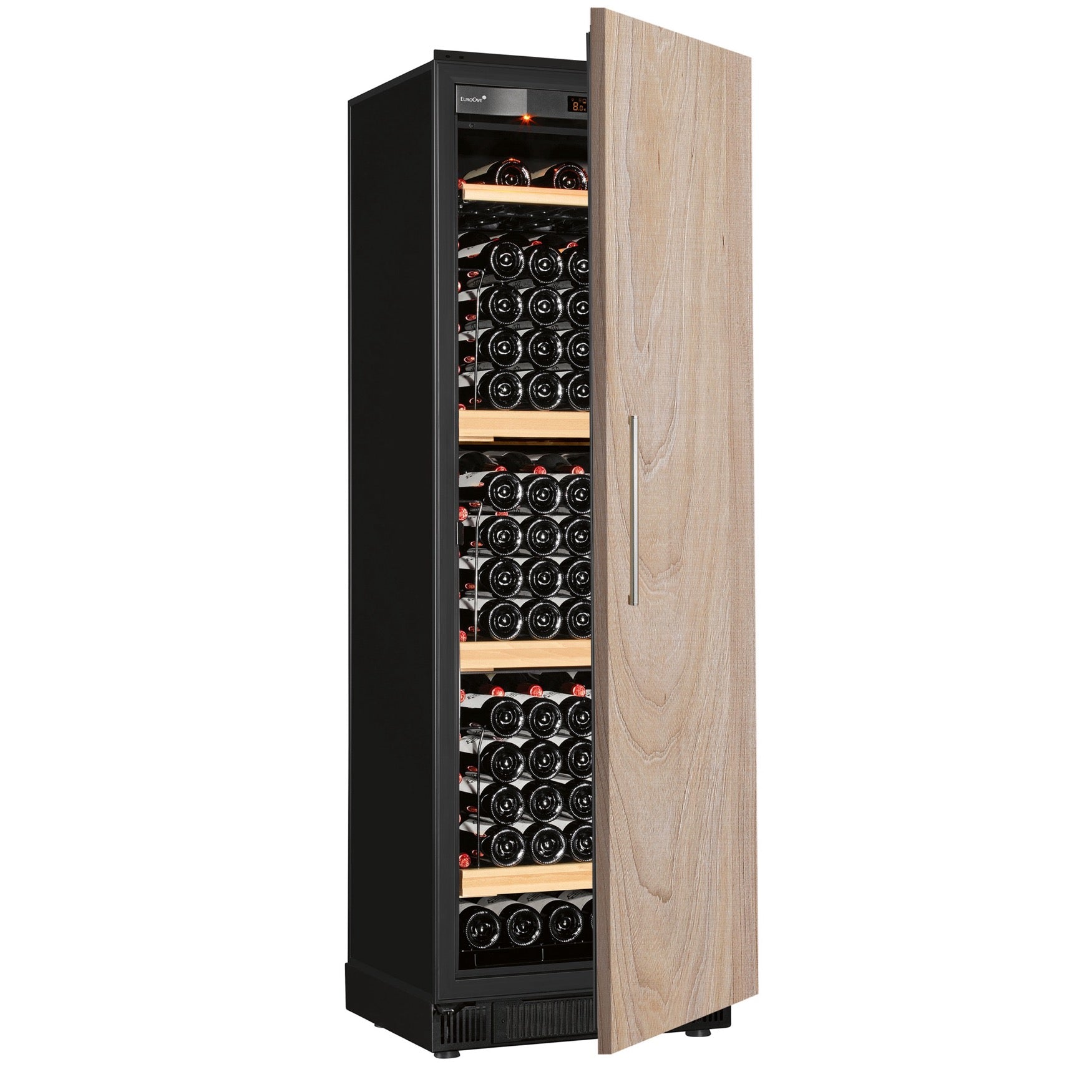 Vinoteca 110 botellas EuroCave Compact LV13 Multitemperatura Panelable abierta