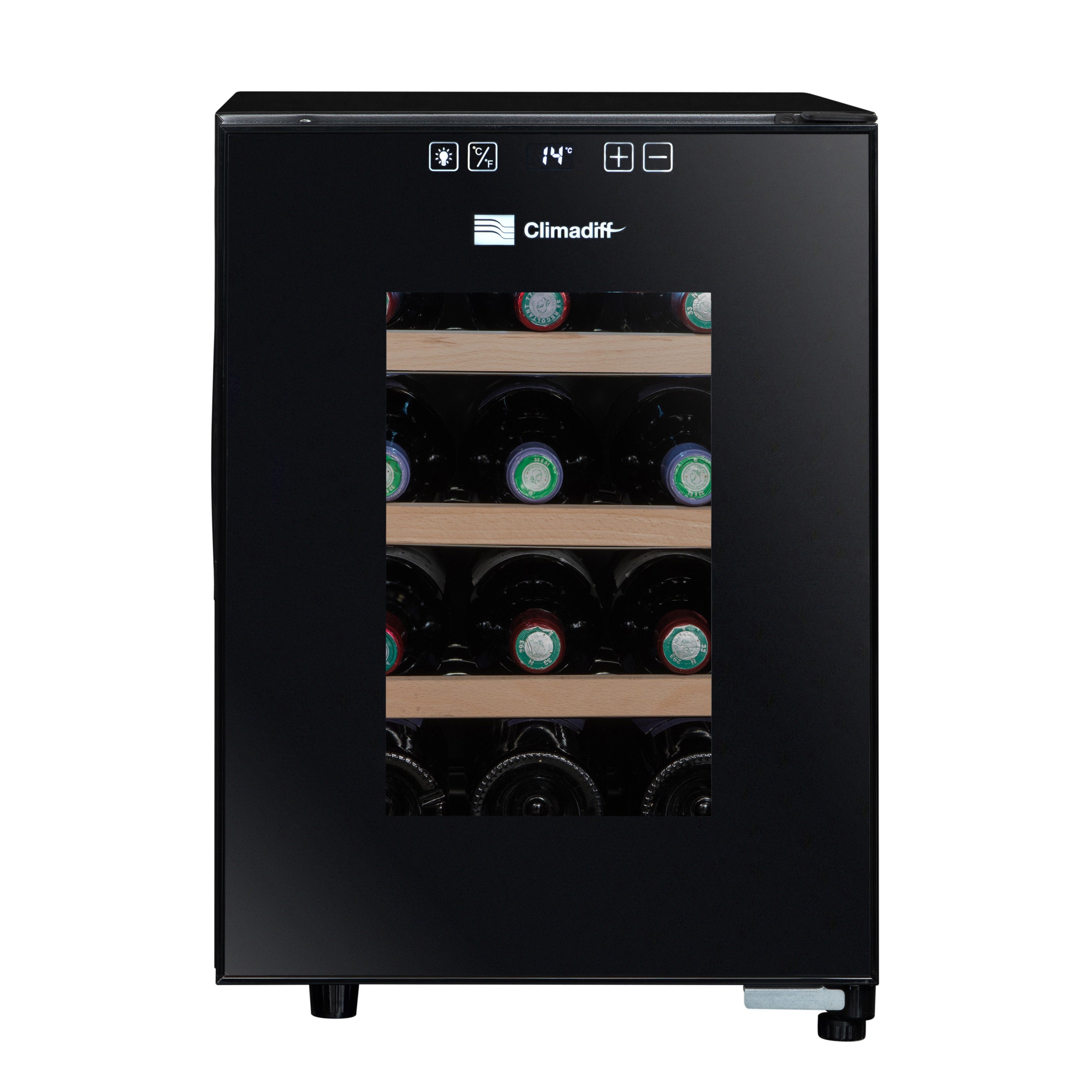 Vinoteca 12 botellas Climadiff CC12F cerrada llena