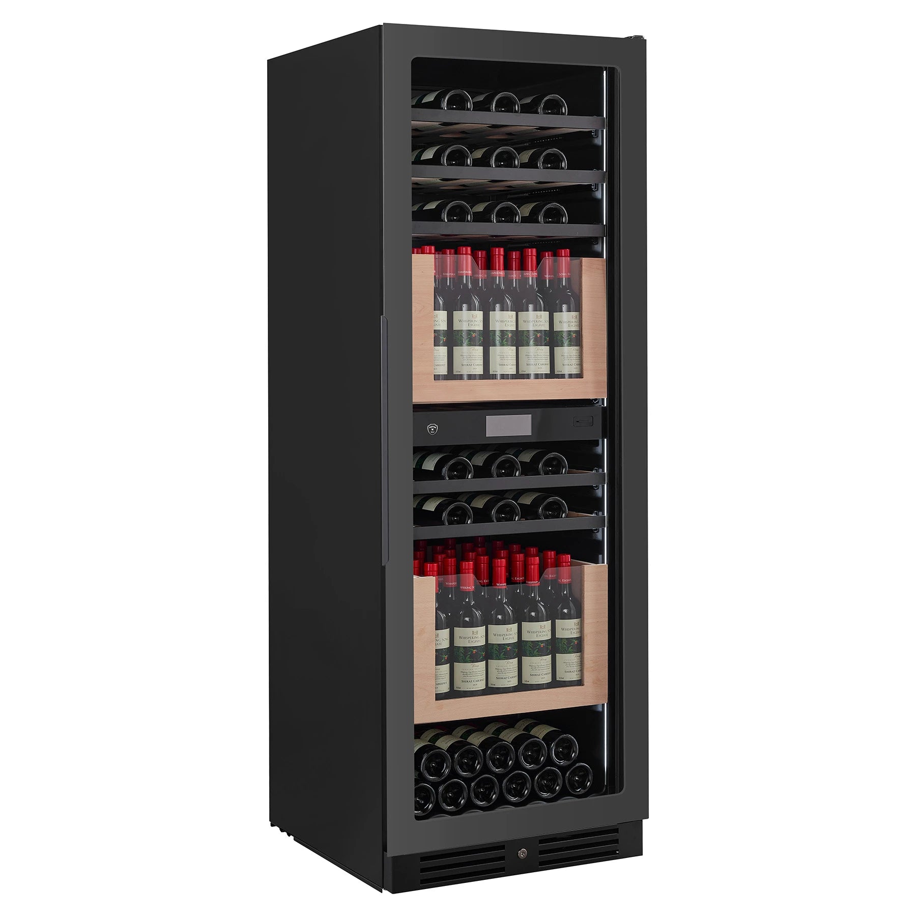 Vinoteca Nestor M Wine NWXP2123FN2 de 123 botellas con puerta de cristal negro