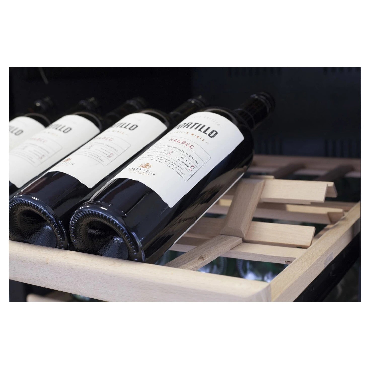 Caso Design WineChef Pro 126 2D, vinoteca de 126 botellas, imagen del sistema de conservación.