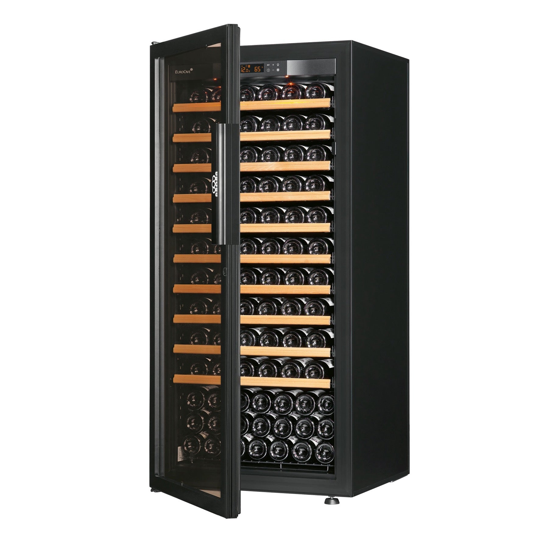 Vinoteca 141 botellas EuroCave Pure MFG10 Full Glass puerta semiabierta