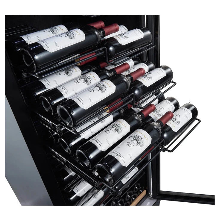 Wine Cooler 153 bottles mQuvée WineExpert 192 Fullglass Black Label-view Dual-zone