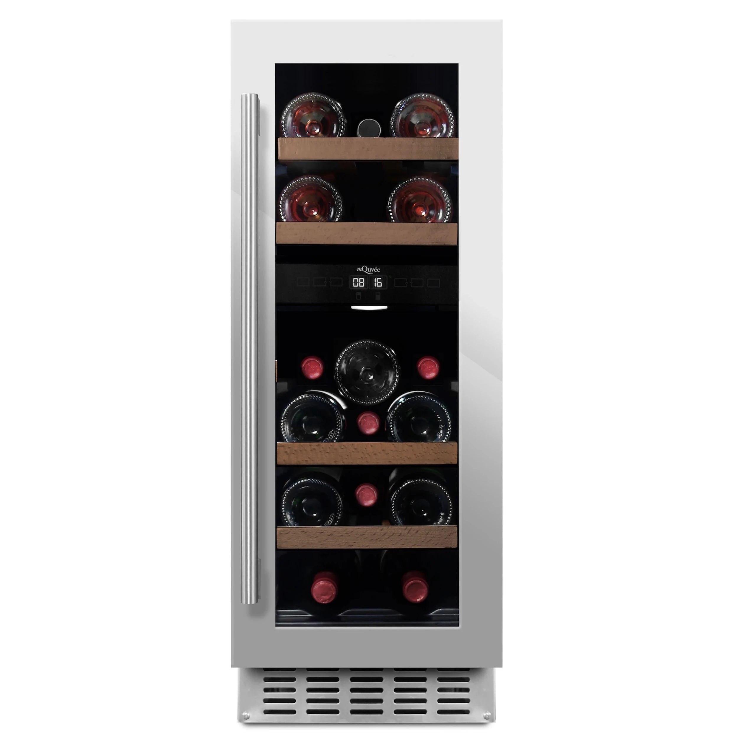 Vinoteca 16 botellas mQuvée WineCave 700 30D Stainless doble zona