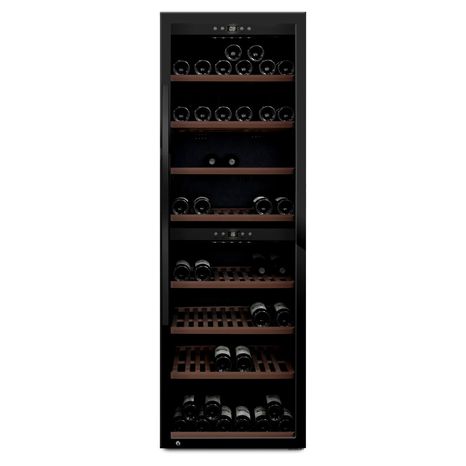 Wine Cooler 180 bottles mQuvée WineExpert 180 Fullglass Black Dual-zone
