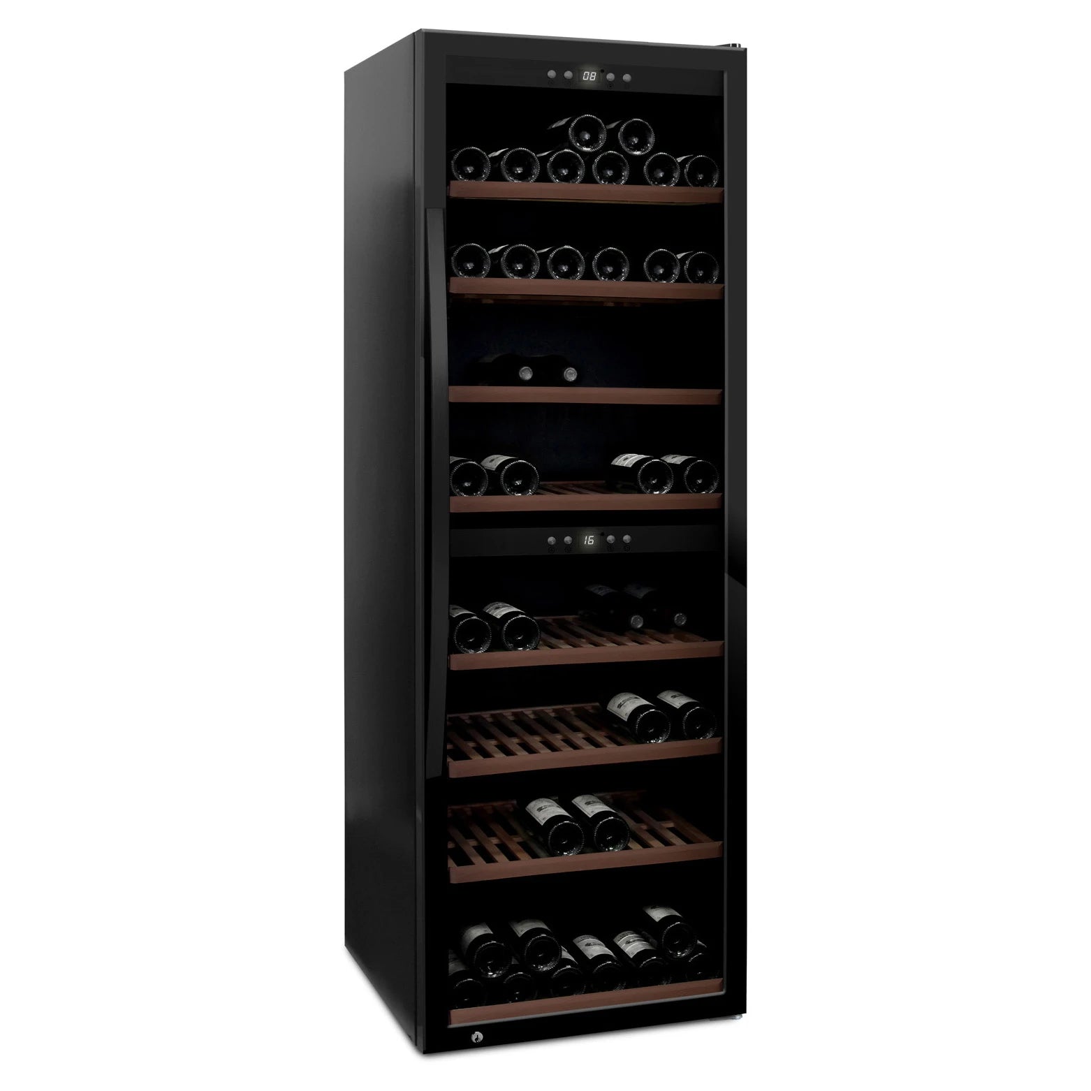 Wine Cooler 180 bottles mQuvée WineExpert 180 Fullglass Black Dual-zone