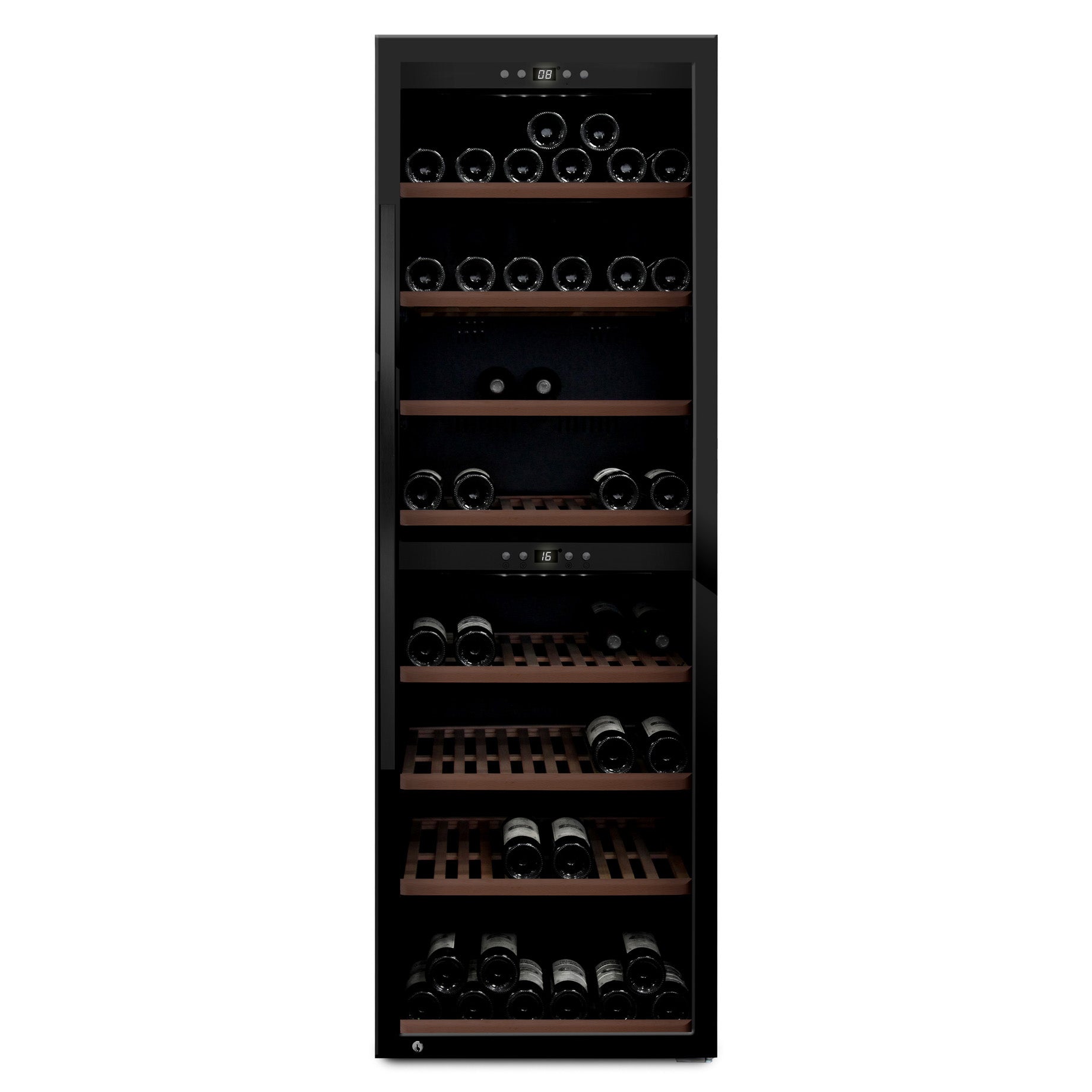 Wine Cooler 180 bottles mQuvée WineExpert 180 Fullglass Black Dual-zone