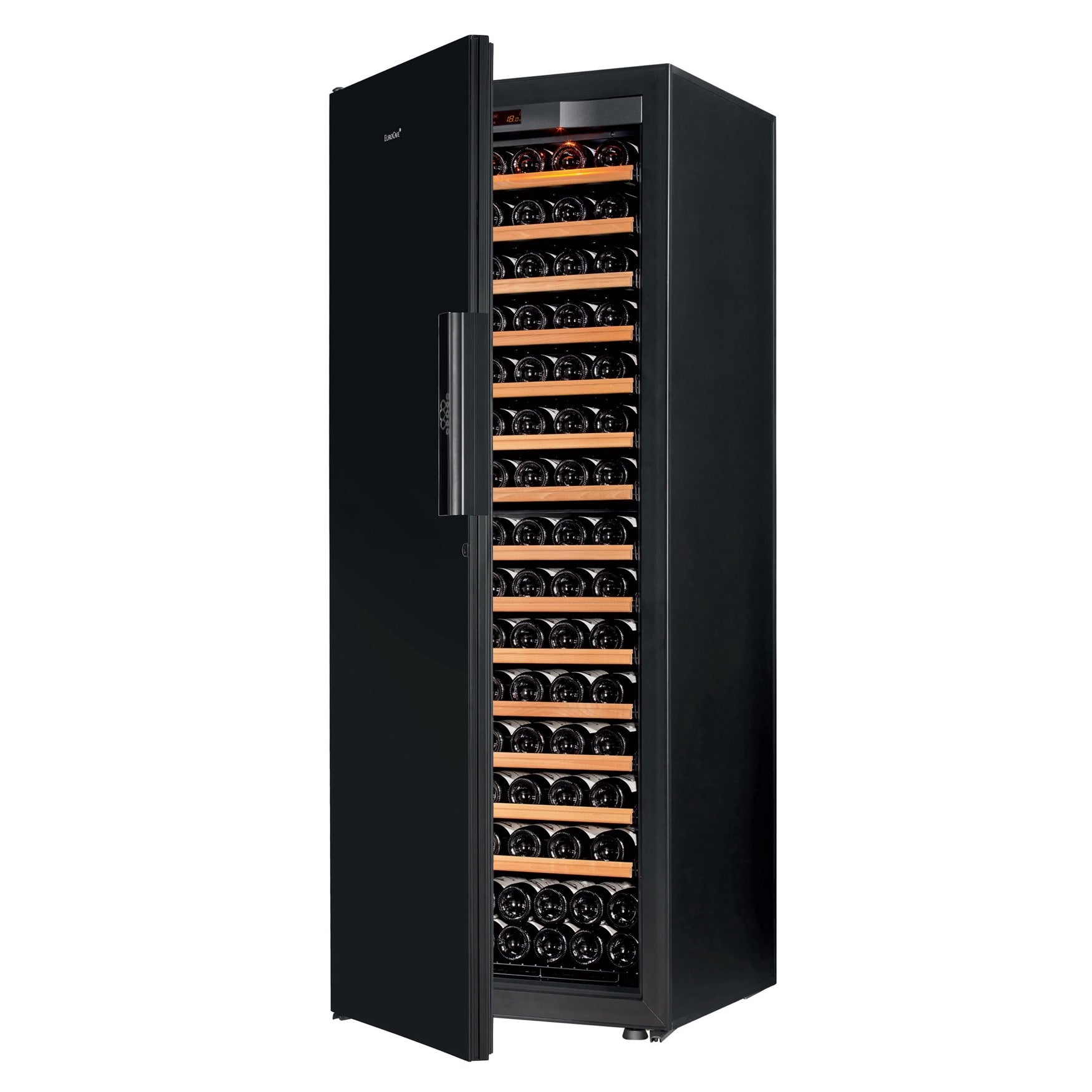 Vinoteca 182 botellas EuroCave Pure LBP14 Multitemperatura Black Piano lateral