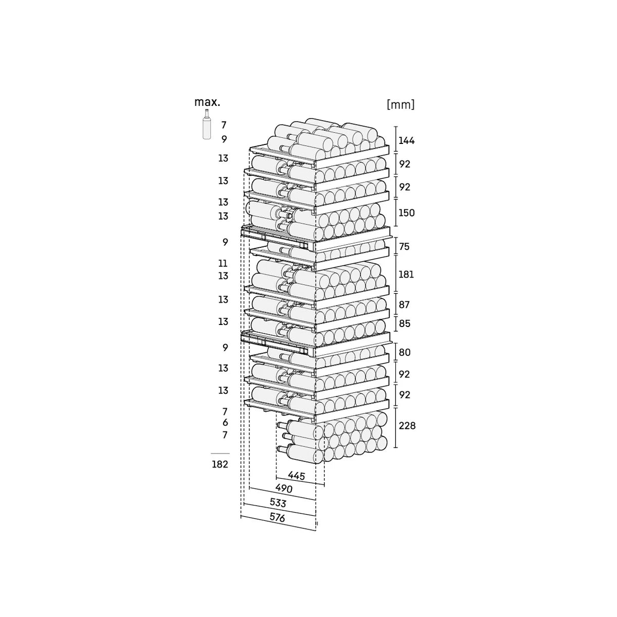Wine Cooler 182 bottles Liebherr WPgbi 7473 Vinidor Selection