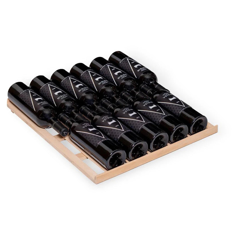 Bandejas de madera con botellas de vino de la Vinoteca 192 botellas Vinobox V190 PRO