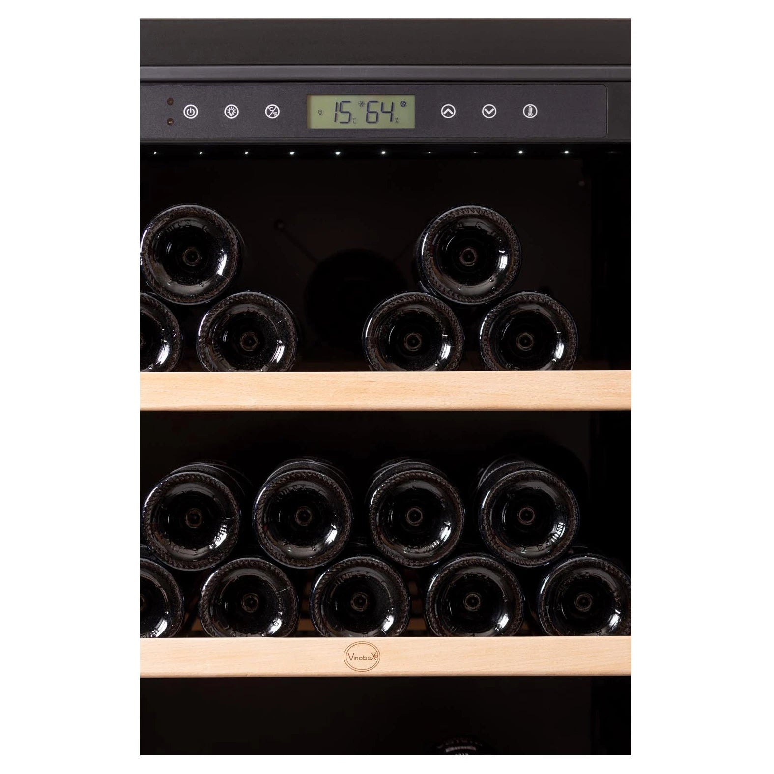 Vinoteca 192 botellas V192 PRO Aging detalle de bandejas de vino