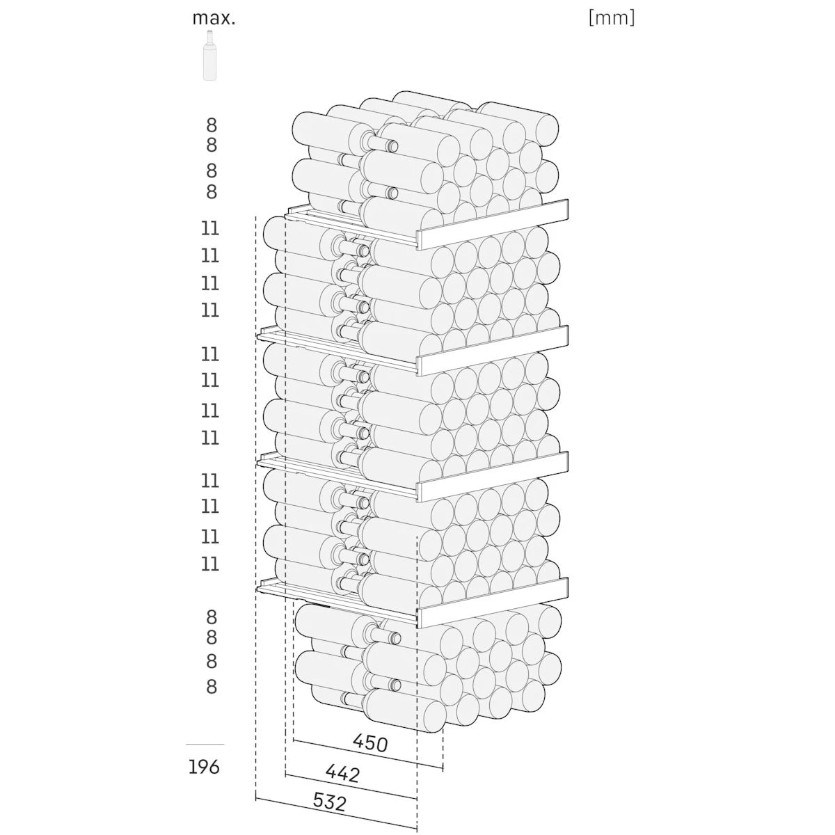 Vinoteca 196 botellas Liebherr WPbl 5001 GrandCru