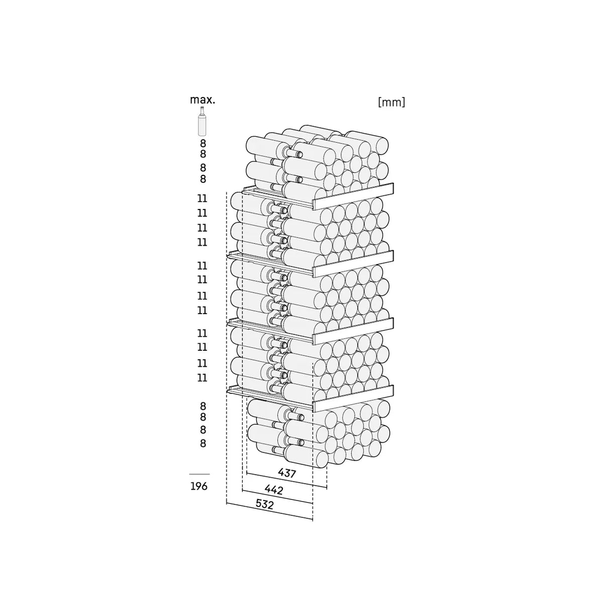 Vinoteca 196 botellas Liebherr WSbl 5001 GrandCru