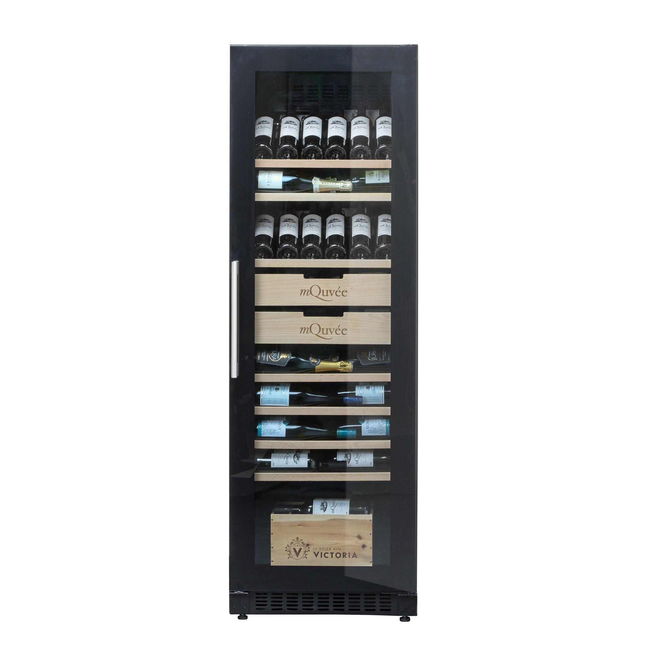Vinoteca 200 botellas mQuvée VELVET 125 frontal cerrada