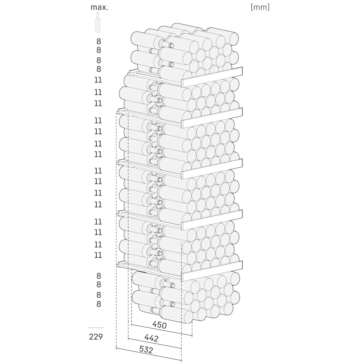 Vinoteca 229 botellas Liebherr WPbli 5231 GrandCru Selection