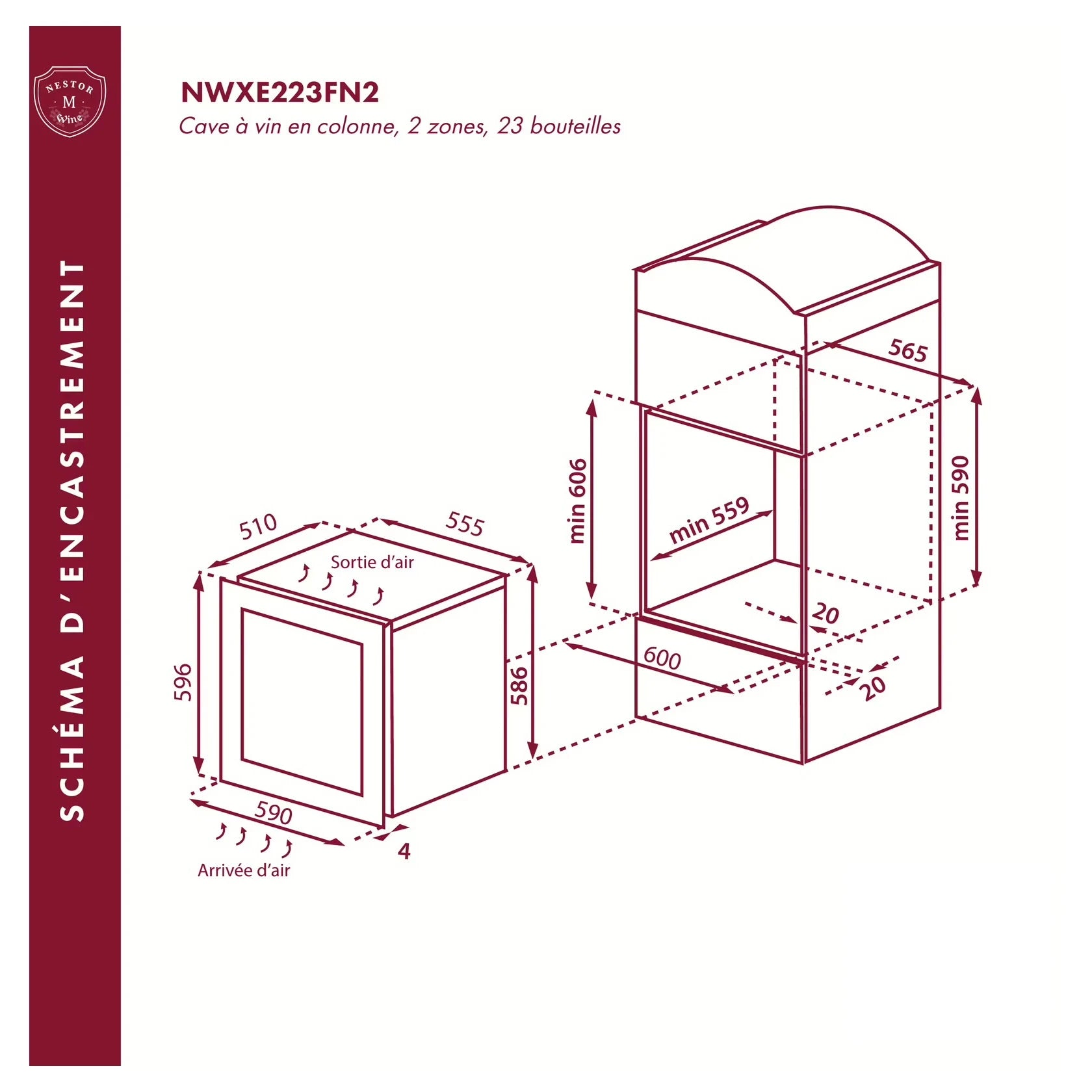 Vinoteca 23 botellas Nestor M Wine NWXE223FN2