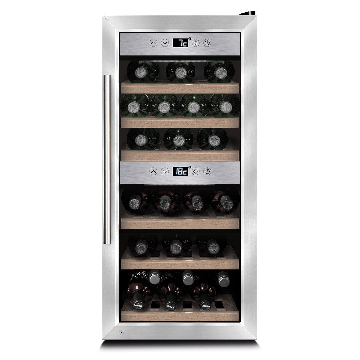 Vinoteca 24 botellas Caso WineComfort 240 Smart frontal llena