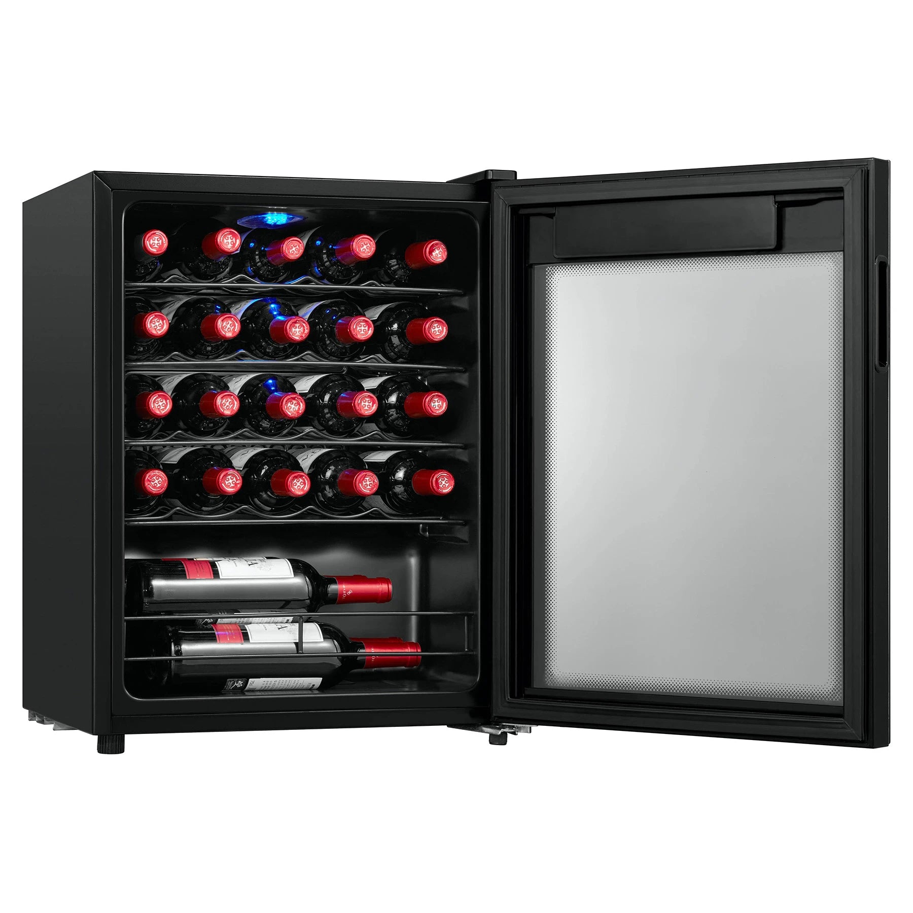 Caviss S124MME4, vinoteca de 24 botellas con puerta de doble cristal anti-UV.