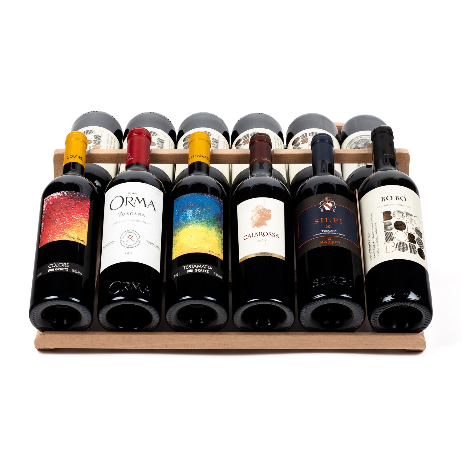 Vinoteca encastrable 24 botellas Vinobox 24 Design Black bandejas de vino