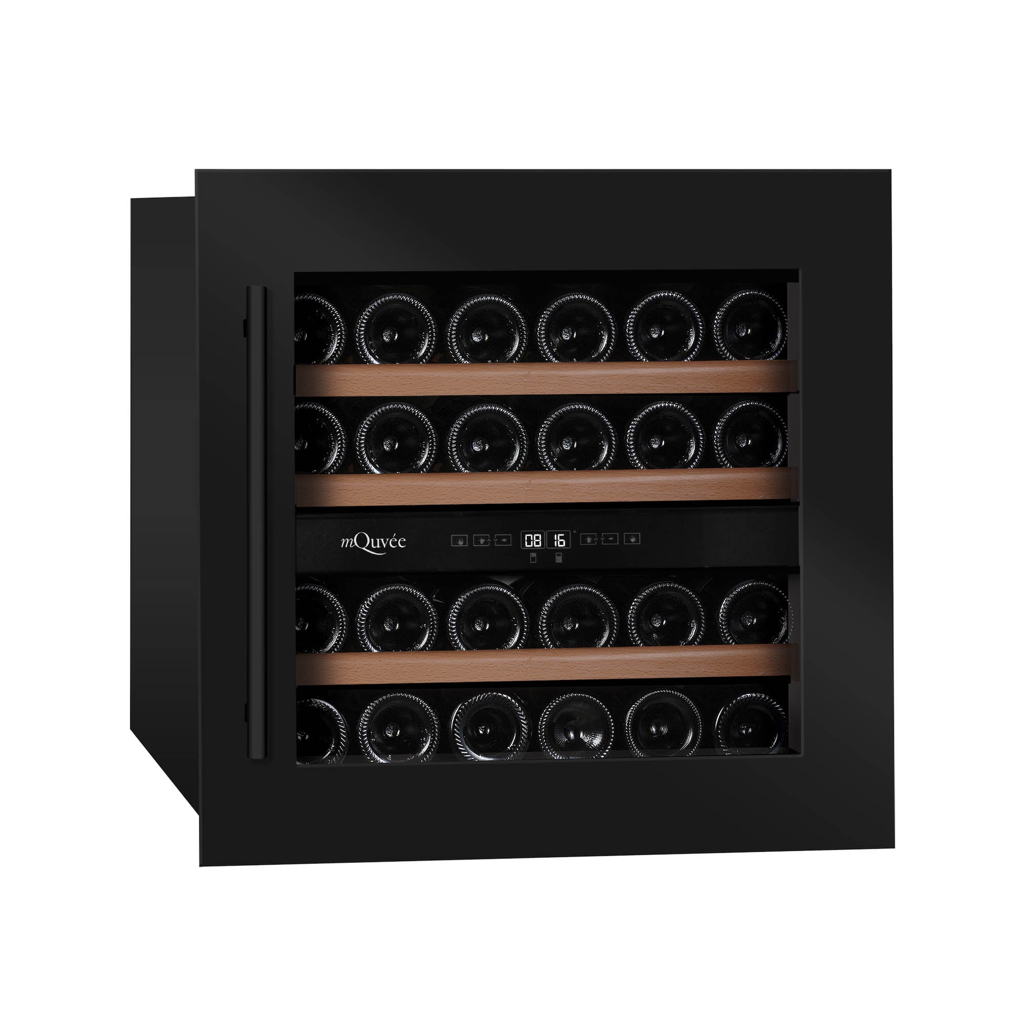 Vinoteca 25 botellas mQuvée WineKeeper 25D doble zona Anthracite Black