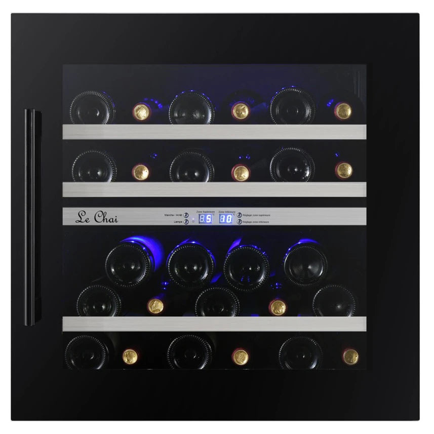 Vinoteca encastrable 27 botellas Le Chai LBN270 doble zona negro
