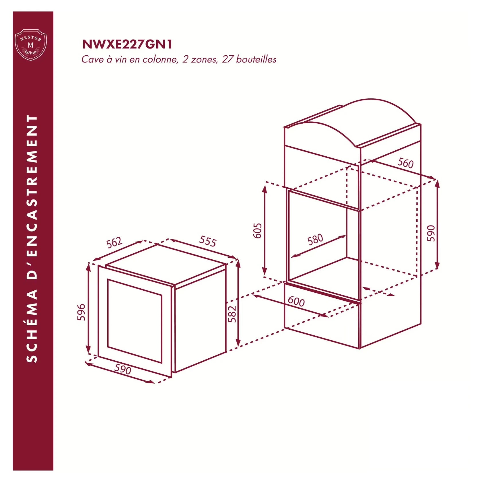 Vinoteca 27 botellas Nestor M Wine NWXE221FN1