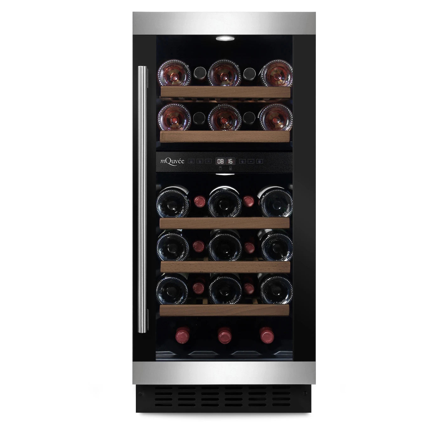 Wine Cooler 28 bottles mQuvée WineCave 700 40D Modern Dual-zone
