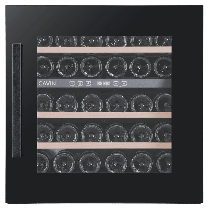 Cavin Scandinavian Collection 60 Fullglass Black, vinoteca de 30 botellas con puerta de cristal negro.