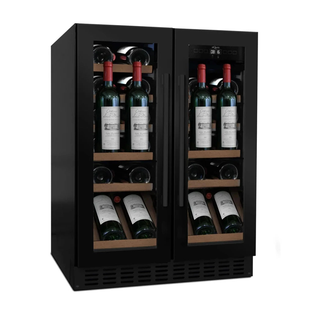 Vinoteca 31 botellas mQuvée WineCave 60D2 Anthracite Black doble zona