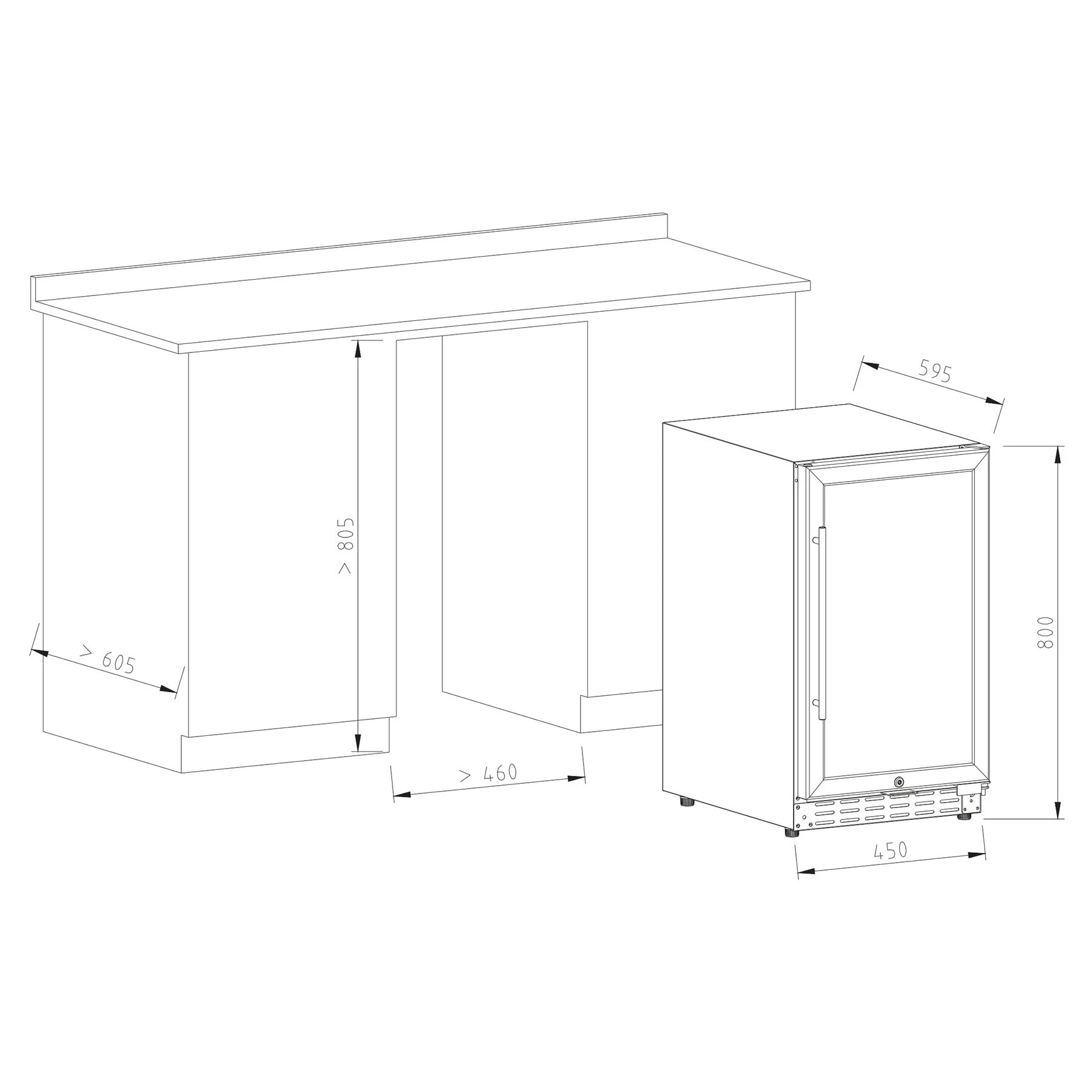 Etiqueta energetica de la vinoteca Vinobox V40 GC 2T Inox de 33 botellas con doble zona.