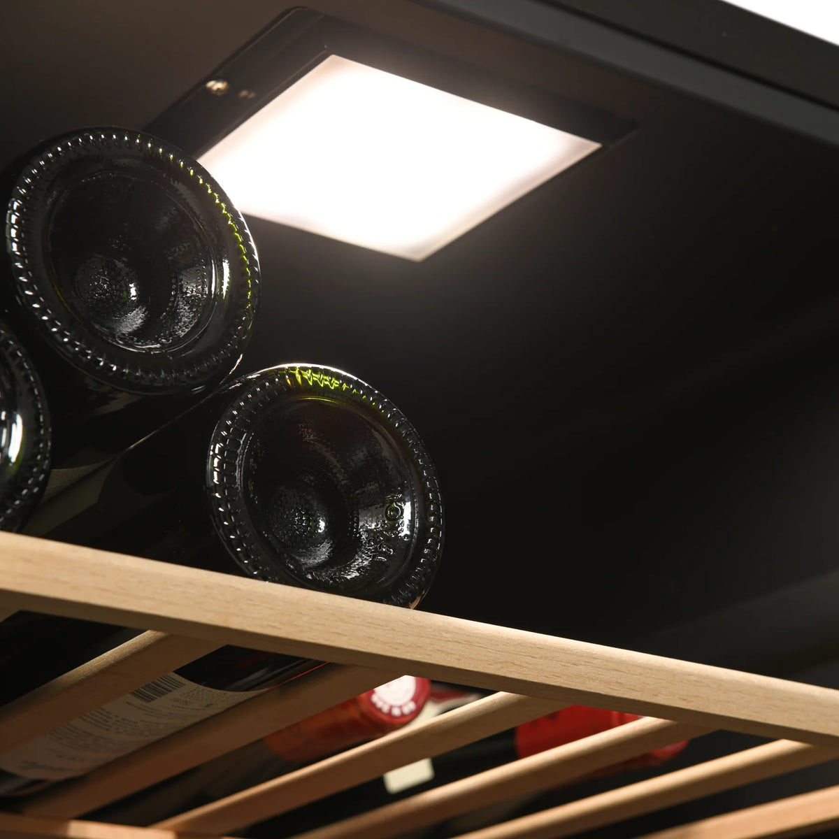 La Sommelière SMART36 34-bottle wine cooler detail of interior LED lighting